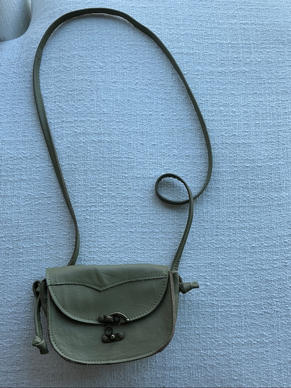 Olive Green Women's Crossbody Leather Bag